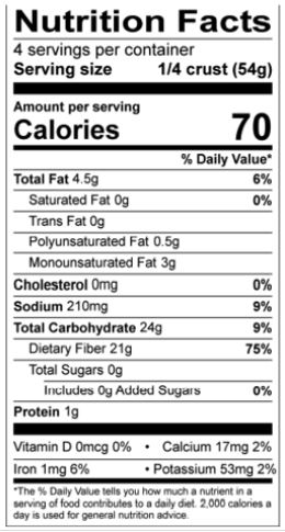 Not So Thin Crust - Nutrition Facts