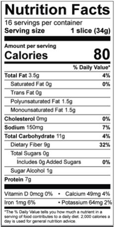 U.F.Oat - Nutrition Facts