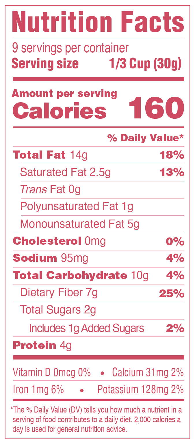 Nutrition Facts - Granola Apple