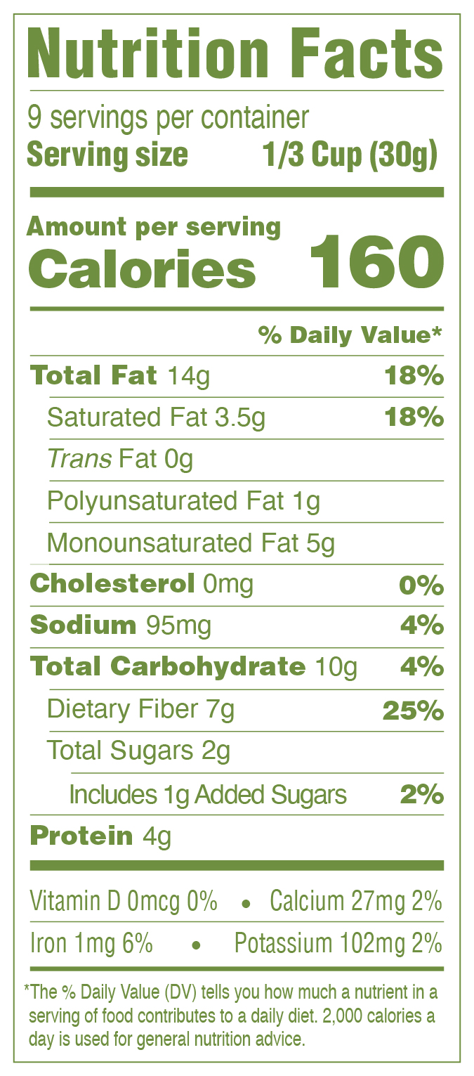 Tropical Coconut Cardamom Nutrition Facts